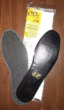 Leather comfort insole, black, with charcoal backing, sizes 37 to 41 - $7.95