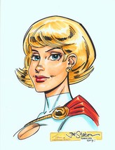 POWER GIRL Joe Staton &amp; Laura Martin Signed Original JSA Hand Colored Art Sketch - $296.99