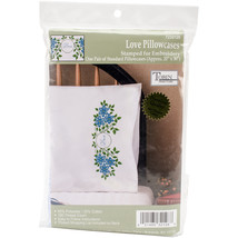Tobin Stamped For Embroidery Pillowcase Pair 20&quot;X30&quot; Love T232128 - £15.81 GBP