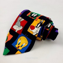 Looney Tunes Mania 1993 Warner Bros Korea Tweety Daffy Bugs Bunny Tie - £11.90 GBP