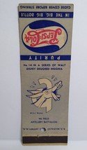 Pepsi Cola Matchbook Cover Walt Disney 1940&#39;s No 14 Ninth Field Artillery Horse - $12.60