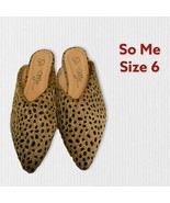 So Me Cheetah Pointed Toe Mules - £20.82 GBP