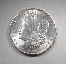 1890 Silver Morgan Dollar VCH AU Coin AN592 - £45.82 GBP