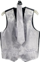 St. Patrick Men&#39;s Light Lavender Vest Matching Tie &amp; Hanky Paisley Sizes... - $24.99