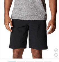 Columbia Mens Shorts Black Chino Pockets Tech Stretch UPF 50+ Golf Lightweight - $44.99