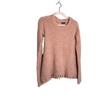 ATM Womens Size XS Beige Tan Distress Sweater Crewneck Alpaca Merino Woo... - $30.81