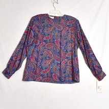 Pendleton Sophisticates Women&#39;s Long Sleeve Blouse Paisley Size 10 NWT - $22.34