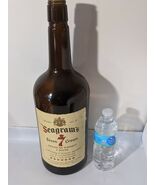 Vintage Seagram&#39;s 7 Corona Whisky 18.5 &quot; Grande 1 Galloni Marrone Vetro ... - $51.96