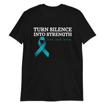 Turn Silence Into Strength Sexual Assault Awareness T-Shirt Black - £15.34 GBP+