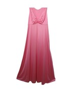 Vintage Vanity Fair Full Length Nightgown S Pink Nylon Chiffon Sleeveless USA - $89.05