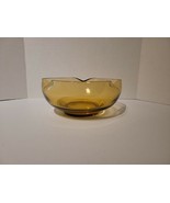 Vintage Anchor Hocking Honey Gold color Glass Chip bowl . - $14.03