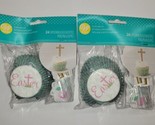 Wilton Cupcake Kit 24 Cups Flower Cross Picks Inserts Decoration Easter ... - $17.81