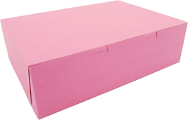 0890 Pink Paperboard Non-Window Lock-Corner Bakery Box, 14&quot; Length X 10&quot;... - $170.68