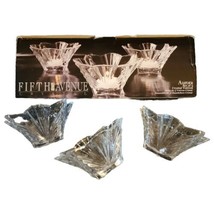 Fifth Avenue Aurora Crystal Votive Candle Holders Set Of 3 Boxed Wedding Party - £17.17 GBP