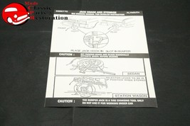 73-74 Fury Jack Instructions Decal Mopar Part # 3686770 - £778.48 GBP