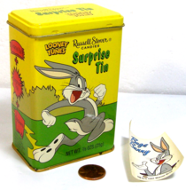 Russell Stover Looney Tunes Surprise Tin Bugs Bunny &amp; Sticker 1997   SFY - £7.03 GBP