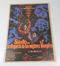 Santo En La Venganza De Las Mujeres Vampiro Mexican Movie Poster Lucha Libre - £71.42 GBP
