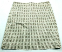 Loft Womens A Line Skirt Petite 0P Tan Striped Lined Back Zip - £14.55 GBP