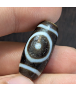 Powerful Tibetan Old Agate 2 Eyes In Eyes DZi Bead Spirituality Pendant #11 - €63,48 EUR