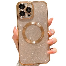 Compatible With Iphone 13 Pro Max Magnetic Glitter Case, Luxury Plating Cute Bli - £23.94 GBP