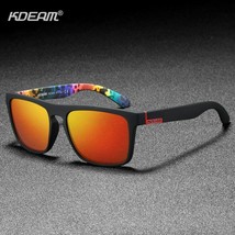 KDEAM Polarized Designer Square Sunglasses Men or Women Elastic Paint Frame - £17.86 GBP