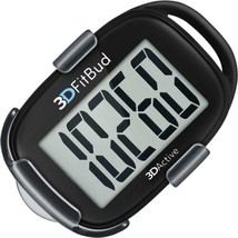 New 3DFITBUD Simple Step Counter Walking 3D Pedometer w/ Clip &amp; Lanyard A420S - £23.73 GBP