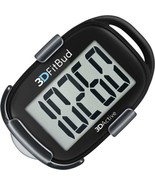 New 3DFITBUD Simple STEP COUNTER Walking 3D Pedometer w/ Clip &amp; Lanyard ... - £23.73 GBP