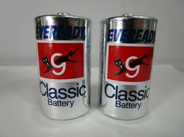 Vintage Eveready Classic 2 D Cell Batteries 9 Lives Black Cat For Display - £7.81 GBP