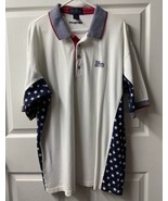 Antigua Golf Polo Mens Xtra Large Red White Blue Stars Stripes Embroider... - £20.47 GBP