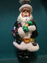 Radko Santa Ornament 7&quot; Repaired Clothing Patches Handpainted - £43.66 GBP