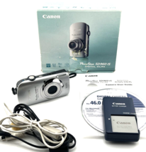 Canon PowerShot ELPH SD960 IS Digital Camera Silver 12.1MP 4x Zoom Tested IOB - £197.11 GBP