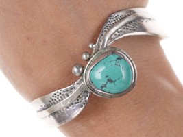 Vintage Southwestern Sterling silver/turquoise cuff bracelet - £146.21 GBP