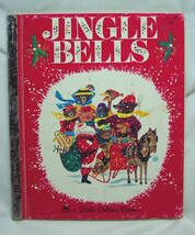 VINTAGE JINGLE BELLS Christmas A Little Golden BOOK Hardcover 1964 Santa... - $12.38