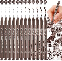 Water-Resistant Archival And Pigment Ink Art Pens, Precision Drawing And - £28.17 GBP