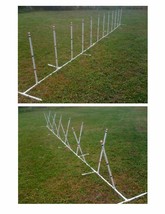 Dog Agility Equipment 12 Weave Poles with Adjustable Angle and Spacing - £55.56 GBP