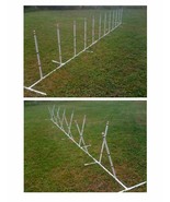 Dog Agility Equipment 12 Weave Poles with Adjustable Angle and Spacing - £54.49 GBP