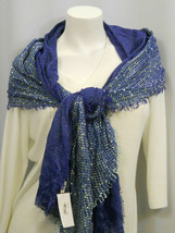 Collection Xiix Ladies Scarf All Occasion Multi-Blue Size 70 X 27 - £15.97 GBP