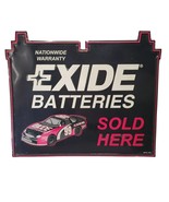Vintage Exide Batteries Sign Gas Battery Oil Garage NASCAR Jeff Burton M... - €110,32 EUR