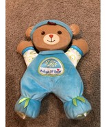 Baby First Bear Blue Teddy Lovey Plush Stuffed Rattle Doll Toy Fisher Pr... - £9.54 GBP