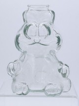 Vintage Garfield 1978 Anchor Hocking Clear Glass Penny Coin Piggy Bank - $21.95