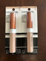2* New Covergirl Clean Invisible Concealer For Normal Skin #125 Light/Pale - $7.69