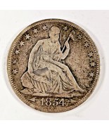 1854 50C Seated Liberty Half Dollar In Very Good Condition, Light Gray C... - €67,29 EUR 1854 50C Seated Liberty Half Dollar In Very Good Condition, Light Gray C... - €67,29 EUR
