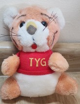 Vintage 1981 TYG Shirt Tales TIGER 7&quot; Plush for Hallmark Toy by Heartlin... - $6.64