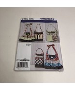 Simplicity 2169 Bags Purses Handbags - £10.11 GBP