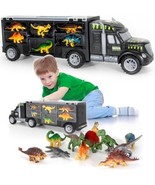 Dinosaur Truck Toy Carrier-Dino Trucks w/ 12 Dinosaurs-Transport Truck-B... - $48.87