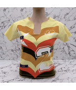 Women&#39;s Azzure Yellow | Wheat | Orange | Brown Short Sleeve Tee Shirt NWT - $49.00