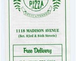 Neofytos Pizza Delicatessen Menu Madison Avenue New York City  - £11.11 GBP