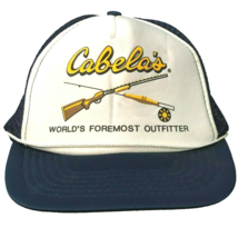 Cabelas Worlds Foremost Outfitter Vtg Mesh Foam Trucker Hat Cap Snapback Hunter - £21.45 GBP