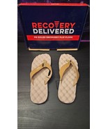 PR Soles Active Recovery Acupoint Flip Flops Tan Sandals Size Large 9M-10W - £13.52 GBP