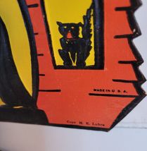 4 H.E. Luhrs Die Cut Cardboard Embossed Halloween Decorations VINTAGE image 6